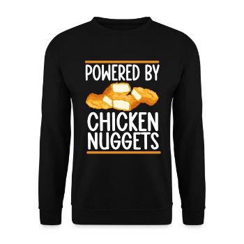 Chicken Nuggets Funny Fast Food Nugget Lover - Unisex Sweatshirt - black - Front - Alina (178cm) & Michal (187cm)
