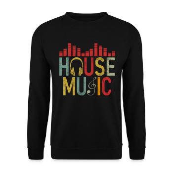 House Music, EDM, Rave, DJ, Electro, Deep House, Amoureux - Sweat-shirt Unisexe - noir - Devant - Alina (178cm) & Michal (187cm)