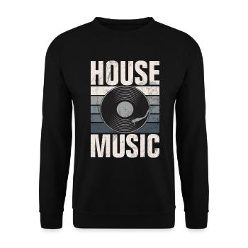 House Music, EDM, Rave, DJ, Electro, Deep House, Amoureux - Sweat-shirt Unisexe - noir - Devant - Alina (178cm) & Michal (187cm)