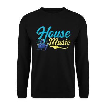 House Music, EDM, Rave, DJ, Electro, Deep House, Amoureux - Sweat-shirt Unisexe - noir - Devant - Alina (178cm) & Michal (187cm)