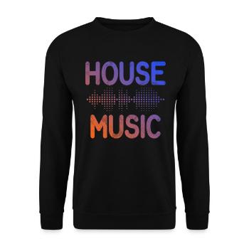 House Music, EDM, Rave, DJ, Electro, Deep House, Amoureux - Sweat-shirt Unisexe - noir - Devant - Alina (178cm) & Michal (187cm)