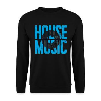 House Music, EDM, Rave, DJ, Electro, Deep House, Amoureux - Sweat-shirt Unisexe - noir - Devant - Alina (178cm) & Michal (187cm)