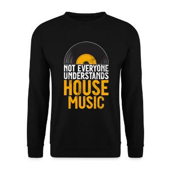 House Music EDM Rave DJ Electro Deep House Lover - Sweat-shirt Unisexe - noir - Devant - Alina (178cm) & Michal (187cm)