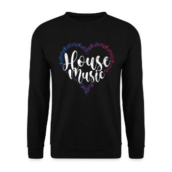 House Music, EDM, Rave, DJ, Electro, Deep House, Amoureux - Sweat-shirt Unisexe - noir - Devant - Alina (178cm) & Michal (187cm)