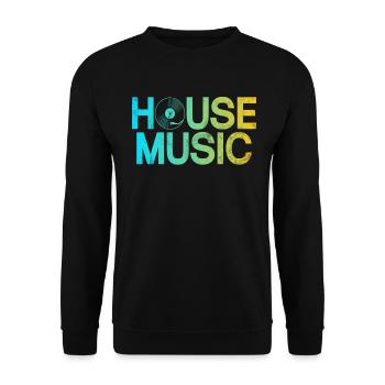 House Music EDM Rave DJ Electro Deep House Lover - Sweat-shirt Unisexe - noir - Devant - Alina (178cm) & Michal (187cm)