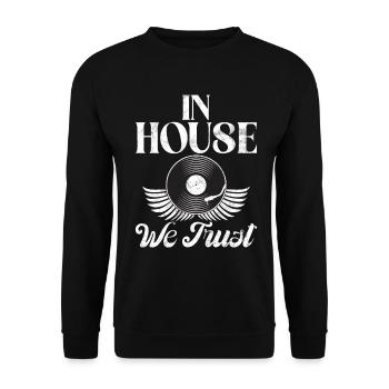 House Music, EDM, Rave, DJ, Electro, Deep House, Amoureux - Sweat-shirt Unisexe - noir - Devant - Alina (178cm) & Michal (187cm)