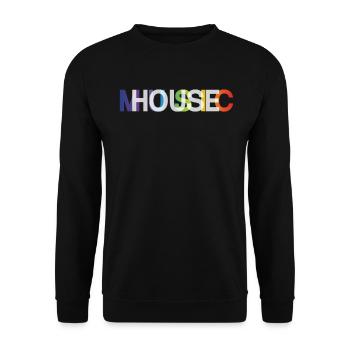 House Music, EDM, Rave, DJ, Electro, Deep House, Amoureux - Sweat-shirt Unisexe - noir - Devant - Alina (178cm) & Michal (187cm)
