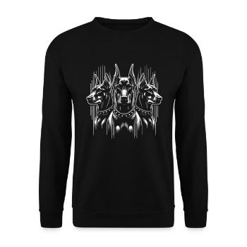 Doberman Pinscher Doberman Lover Dog Owner - Unisex Sweatshirt - black - Front - Alina (178cm) & Michal (187cm)