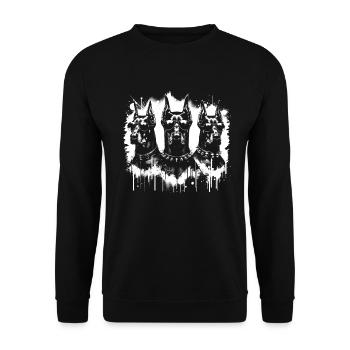 Doberman Pinscher Doberman Lover Dog Owner - Unisex Sweatshirt - black - Front - Alina (178cm) & Michal (187cm)