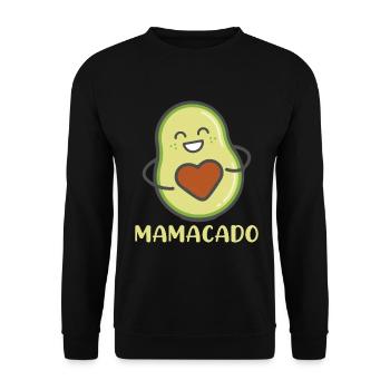 Avocado Mom Mamacado Pregnant Mom - Unisex Sweatshirt - black - Front - Alina (178cm) & Michal (187cm)