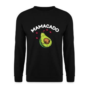 Avocado Mom Mamacado Pregnant Mom - Unisex Sweatshirt - black - Front - Alina (178cm) & Michal (187cm)