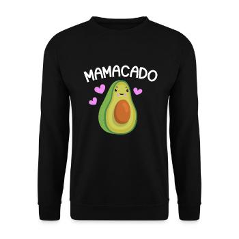 Avocado Mom Mamacado Pregnant Mom - Unisex Sweatshirt - black - Front - Alina (178cm) & Michal (187cm)