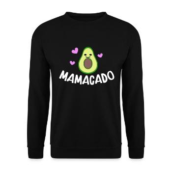 Avocado Mom Mamacado Pregnant Mom - Unisex Sweatshirt - black - Front - Alina (178cm) & Michal (187cm)