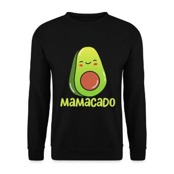 Avocado Mom Mamacado Pregnant Mom - Unisex Sweatshirt - black - Front - Alina (178cm) & Michal (187cm)