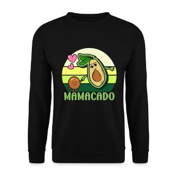 Avocado Mom Mamacado Pregnant Mom - Unisex Sweatshirt - black - Front - Alina (178cm) & Michal (187cm)