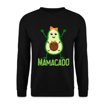Avocado Mom Mamacado Pregnant Mom - Unisex Sweatshirt - black - Front - Alina (178cm) & Michal (187cm)