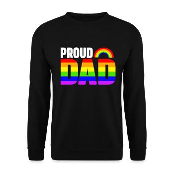 LGBTQ Dad Pride Month Rainbow Gays Father's Day - Unisex Sweatshirt - black - Front - Alina (178cm) & Michal (187cm)