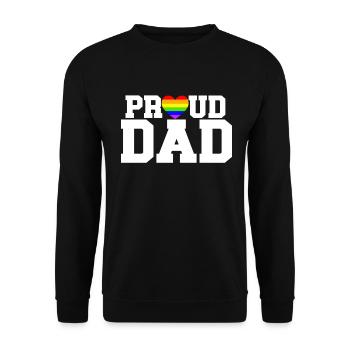 LGBTQ Dad Pride Month Rainbow Gays Father's Day - Unisex Sweatshirt - black - Front - Alina (178cm) & Michal (187cm)