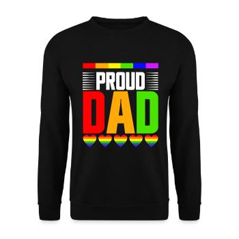 LGBTQ Dad Pride Month Rainbow Gays Father's Day - Unisex Sweatshirt - black - Front - Alina (178cm) & Michal (187cm)
