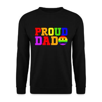 LGBTQ Dad Pride Month Rainbow Gays Father's Day - Unisex Sweatshirt - black - Front - Alina (178cm) & Michal (187cm)