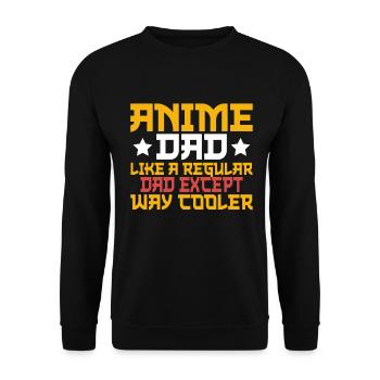 Papa Anime Comme Un Papa Ordinaire Otaku Manga Japonais - Sweat-shirt Unisexe - noir - Devant - Alina (178cm) & Michal (187cm)
