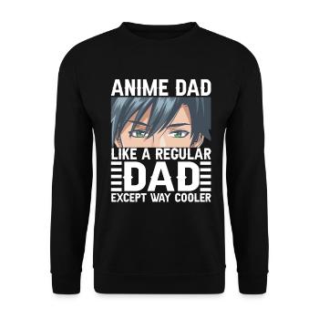 Papa Anime Comme Un Papa Ordinaire Otaku Manga Japonais - Sweat-shirt Unisexe - noir - Devant - Alina (178cm) & Michal (187cm)