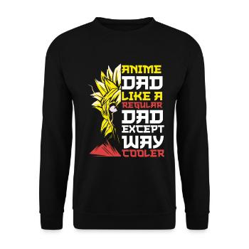 Papa Anime Comme Un Papa Ordinaire Otaku Manga Japonais - Sweat-shirt Unisexe - noir - Devant - Alina (178cm) & Michal (187cm)
