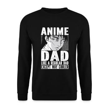 Papa Anime Comme Un Papa Ordinaire Otaku Manga Japonais - Sweat-shirt Unisexe - noir - Devant - Alina (178cm) & Michal (187cm)