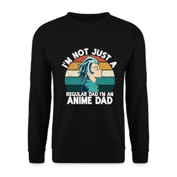 Papa Anime Comme Un Papa Ordinaire Otaku Manga Japonais - Sweat-shirt Unisexe - noir - Devant - Alina (178cm) & Michal (187cm)