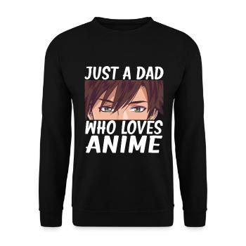 Papa Anime Comme Un Papa Ordinaire Otaku Manga Japonais - Sweat-shirt Unisexe - noir - Devant - Alina (178cm) & Michal (187cm)