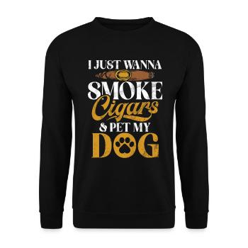 Fumeur de cigares - Sweat-shirt Unisexe - noir - Devant - Alina (178cm) & Michal (187cm)