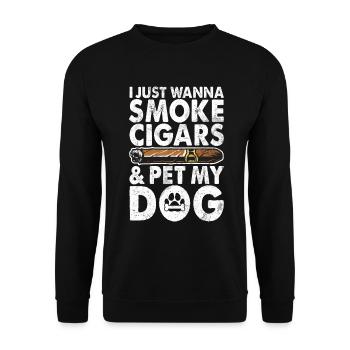 Fumeur de cigares - Sweat-shirt Unisexe - noir - Devant - Alina (178cm) & Michal (187cm)