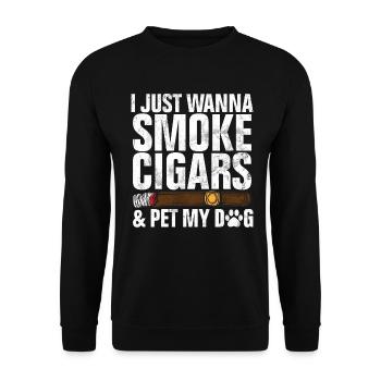 Fumeur de cigares - Sweat-shirt Unisexe - noir - Devant - Alina (178cm) & Michal (187cm)