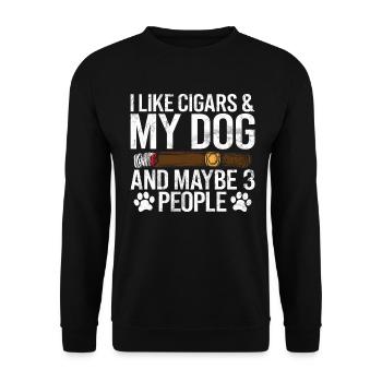 Fumeur de cigares - Sweat-shirt Unisexe - noir - Devant - Alina (178cm) & Michal (187cm)