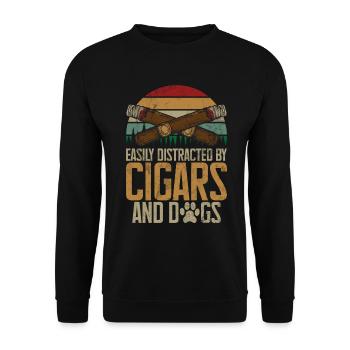 Fumeur de cigares - Sweat-shirt Unisexe - noir - Devant - Alina (178cm) & Michal (187cm)