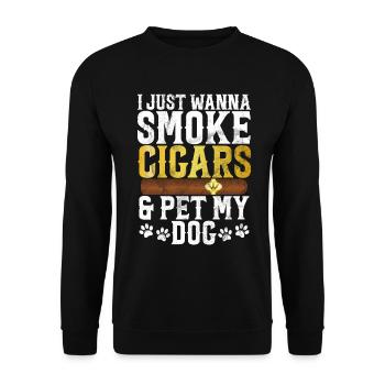 Fumeur de cigares - Sweat-shirt Unisexe - noir - Devant - Alina (178cm) & Michal (187cm)