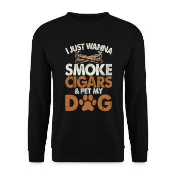 Fumeur de cigares - Sweat-shirt Unisexe - noir - Devant - Alina (178cm) & Michal (187cm)