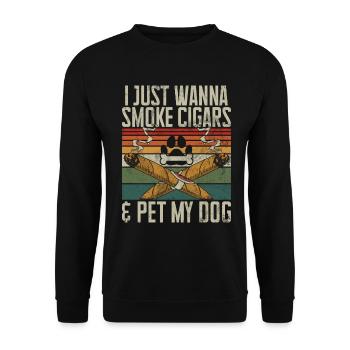 Fumeur de cigares - Sweat-shirt Unisexe - noir - Devant - Alina (178cm) & Michal (187cm)