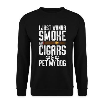 Fumeur de cigares - Sweat-shirt Unisexe - noir - Devant - Alina (178cm) & Michal (187cm)