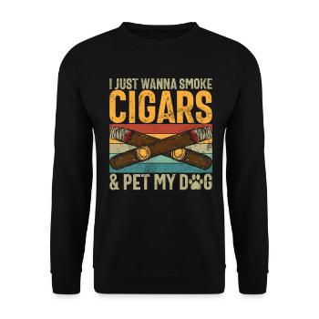 Fumeur de cigares - Sweat-shirt Unisexe - noir - Devant - Alina (178cm) & Michal (187cm)