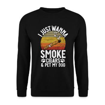 Fumeur de cigares - Sweat-shirt Unisexe - noir - Devant - Alina (178cm) & Michal (187cm)