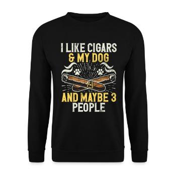 Fumeur de cigares - Sweat-shirt Unisexe - noir - Devant - Alina (178cm) & Michal (187cm)