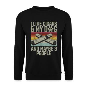 Fumeur de cigares - Sweat-shirt Unisexe - noir - Devant - Alina (178cm) & Michal (187cm)