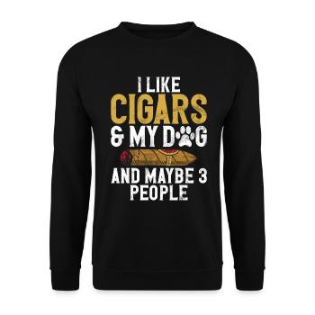 Fumeur de cigares - Sweat-shirt Unisexe - noir - Devant - Alina (178cm) & Michal (187cm)