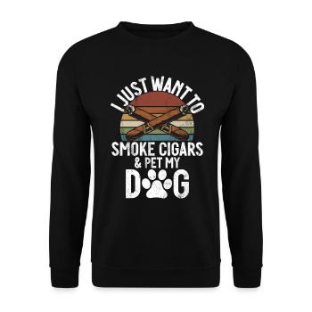 Fumeur de cigares - Sweat-shirt Unisexe - noir - Devant - Alina (178cm) & Michal (187cm)