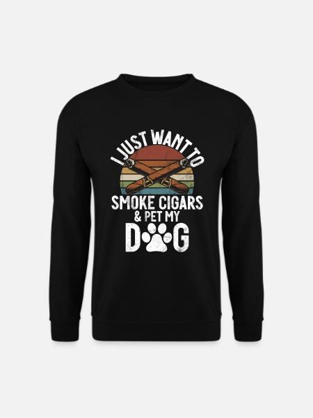 Cigar Smoker - Unisex Sweatshirt - black