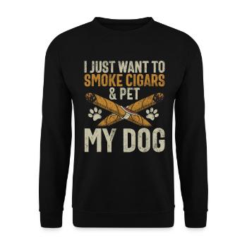 Fumeur de cigares - Sweat-shirt Unisexe - noir - Devant - Alina (178cm) & Michal (187cm)
