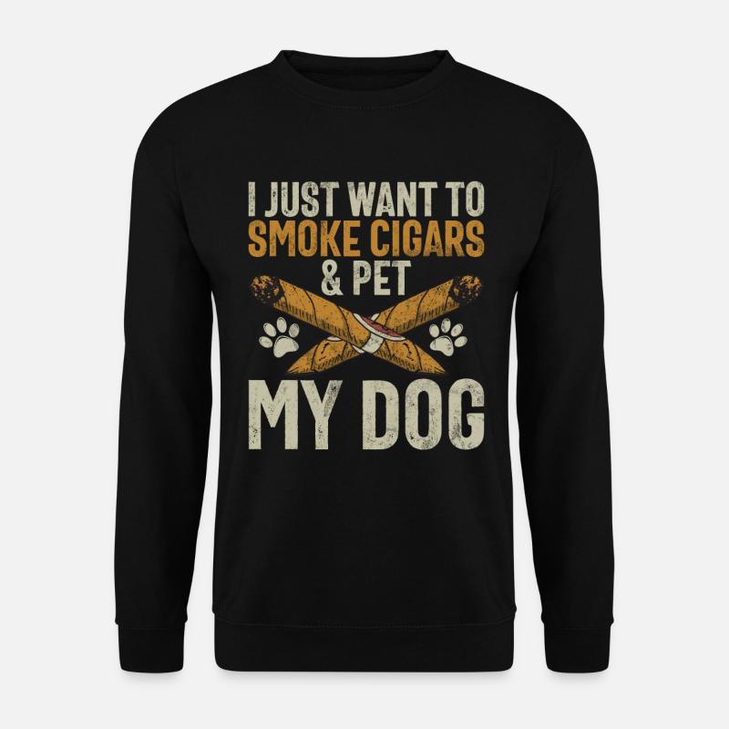 Cigar Smoker - Unisex Sweatshirt - black