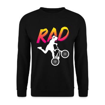BMX Rider Girl Bike Bike Stunt Racing Kids - Unisex Sweatshirt - black - Front - Alina (178cm) & Michal (187cm)