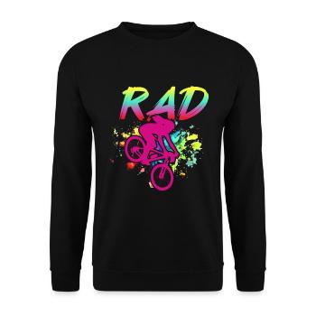 BMX Rider Girl Bike Bike Stunt Racing Kids - Unisex Sweatshirt - black - Front - Alina (178cm) & Michal (187cm)